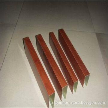 Aluminum Ceiling Wood Grain Decorative Design Baffle Ceiling